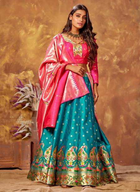 Blue Latest Festival And Function Wear Designer Silk Lehenga Collection 2398 A